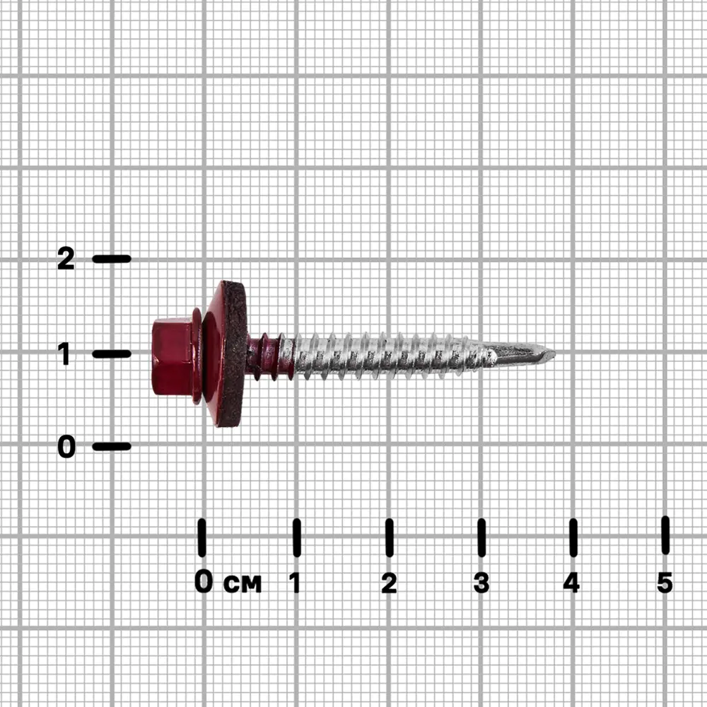 Кровельные саморезы Standers с буром для металлической обрешетки RAL3005 89213036 STLM-1390416 - Вид №2