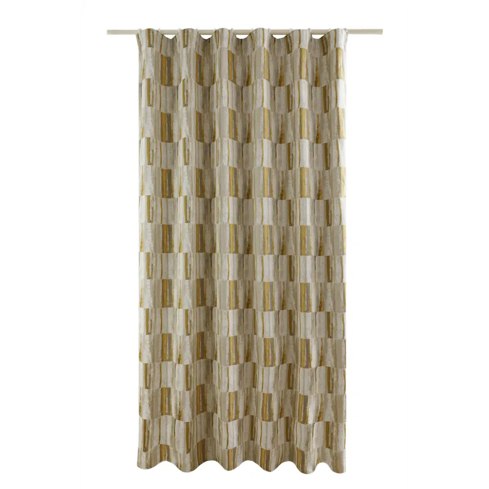 Штора на ленте Inspire Burgos 200x280 см цвет серо-желтый STLM-2128254 - Вид №5