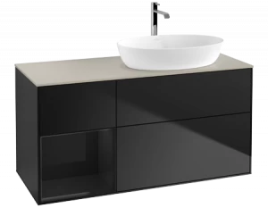 Villeroy&Boch Тумба под раковину Прямоугольная версия FA43PHPD Finion Black Matt Lacquer