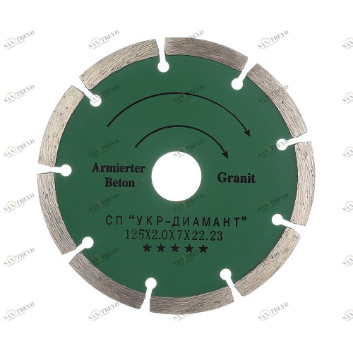 Диск алмазный УКР-ДИАМАНД 125мм сегментированный Trio-Diamond 12908
