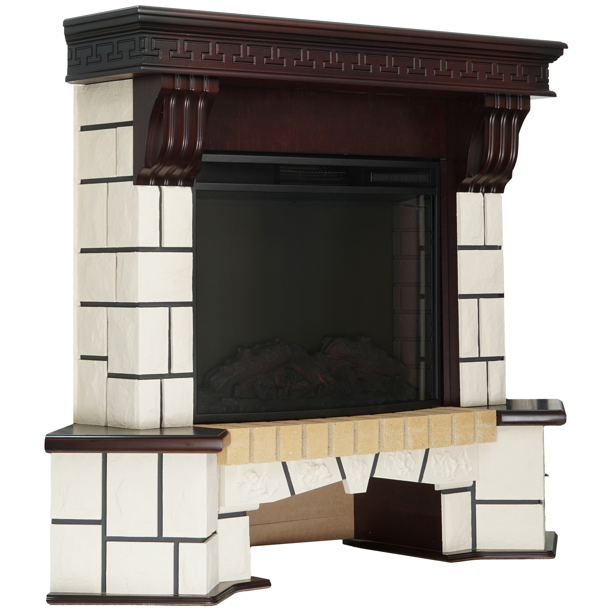 9937255 Каминокомплект RealFlame Stone Corner new 25/25.5 + Evrika 25.5 LED STDN-0111220 - Вид №1