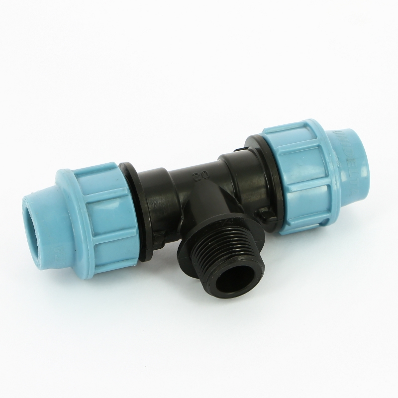 Тройник обжим-Н для труб ПНД UNIDELTA 20х3/4" 1010020003 - Вид №1