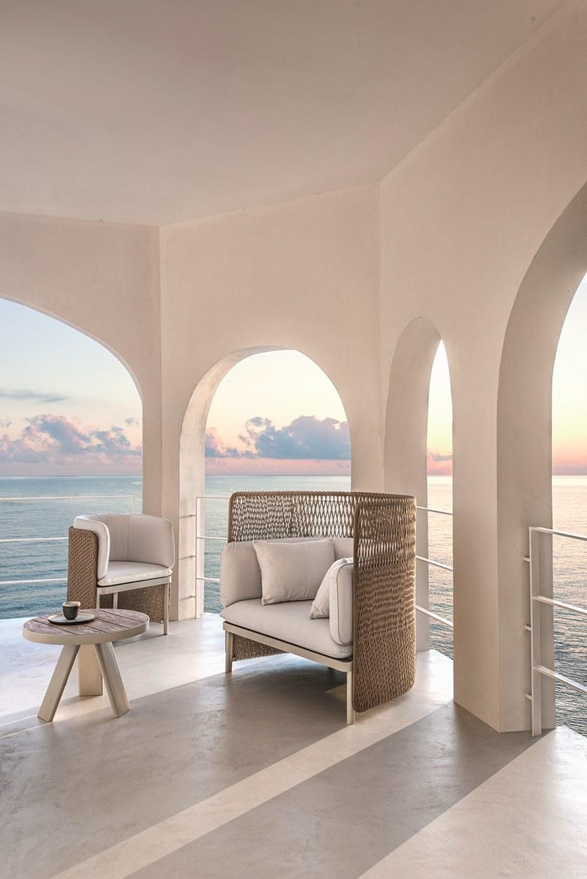 Ethimo Садовое кресло из ткани с высокой спинкой Esedra Esplaln - Вид №2