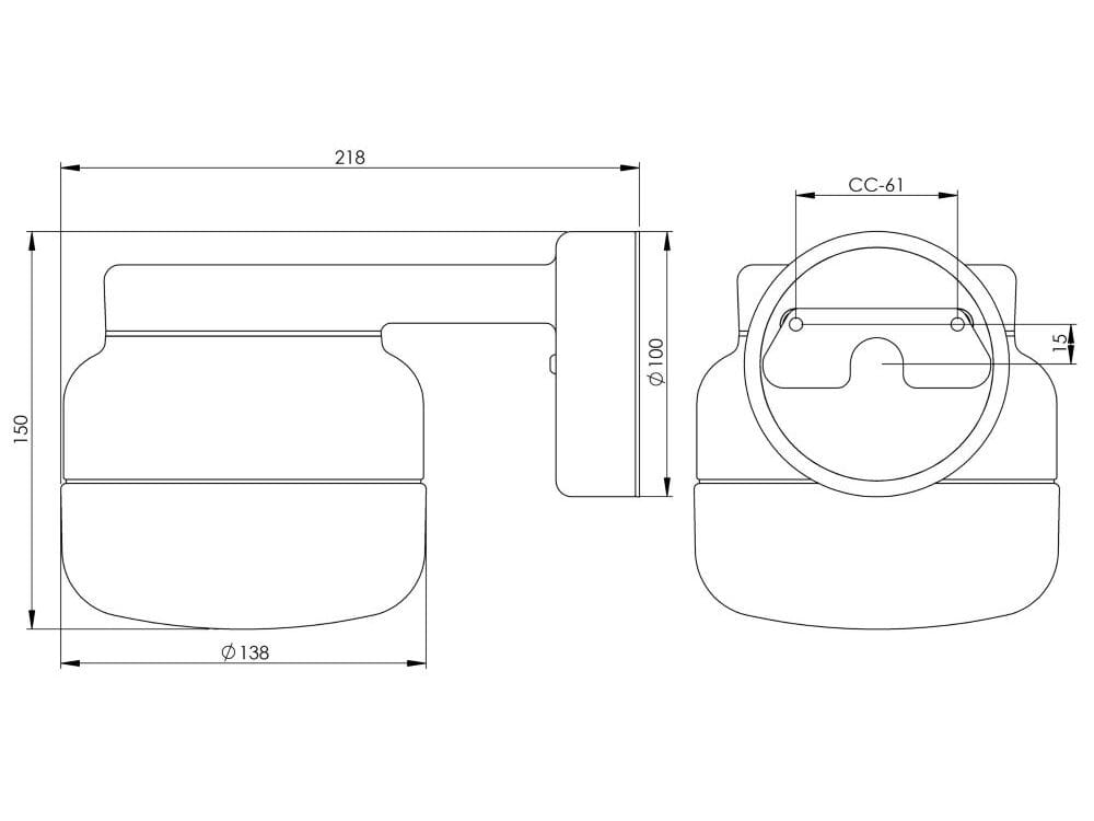Матовый и фарфоровый стеклянный настенный светильник Ifö Electric Ohm ARCH-00043516 - Вид №6