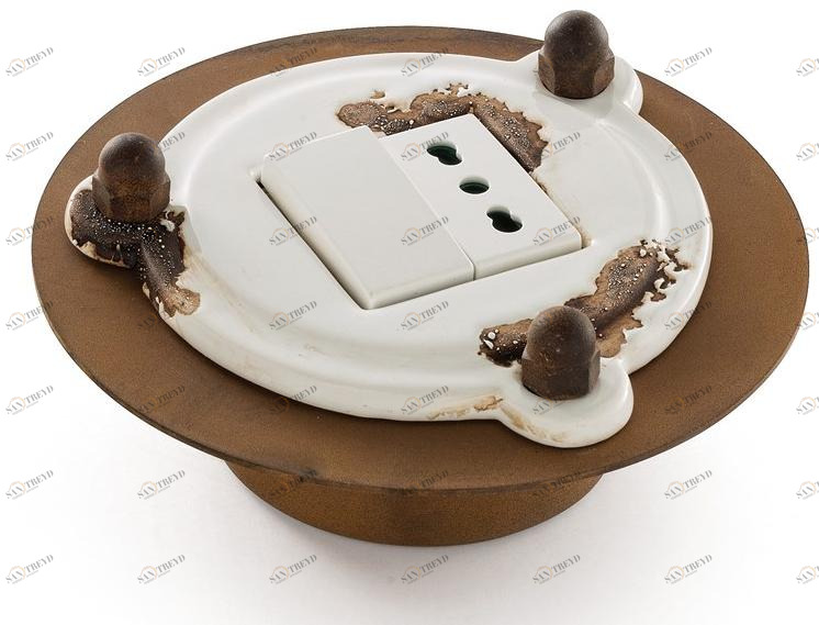 FERROLUCE Керамический выключатель / розетка Pipes C1703