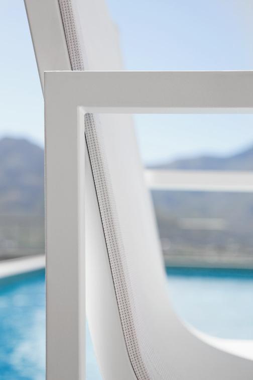 Стул белый текстиль белый Manutti Latona MNST910 - Вид №10