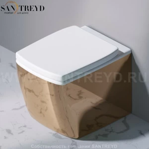 S501.255 Приставной унитаз напольный Белый A. e T. Italia SQUARE Италия