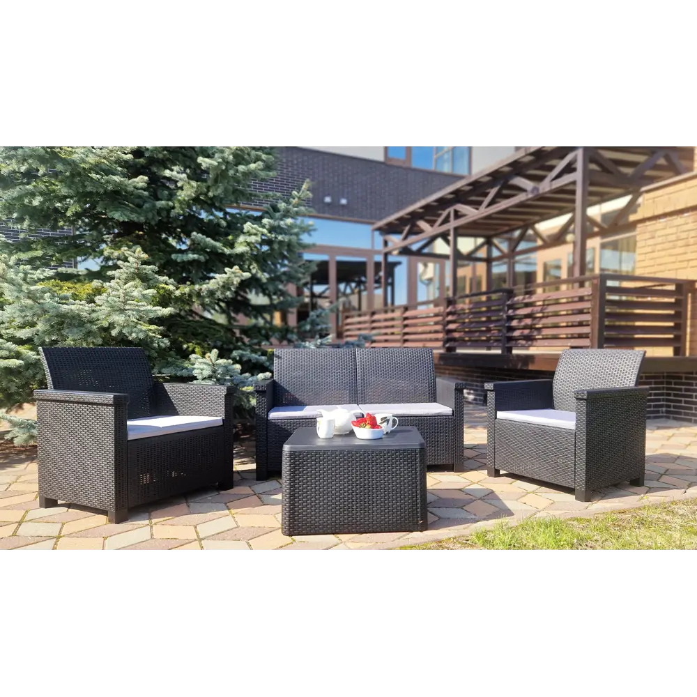 Кресло садовое Naterial Basegi полипропилен цвет темно-серый STLM-2182803 - Вид №4