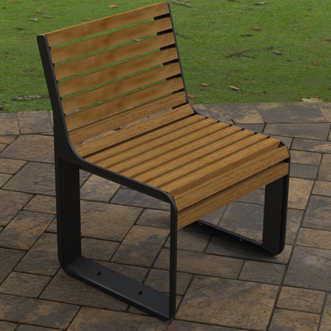 14243 ГОРОД Modern 2, кресло парковое, опоры чугунные LAB.Space 