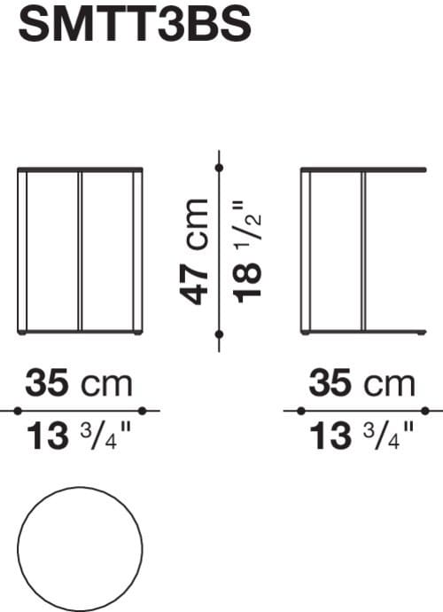 Круглый журнальный столик из зеркального стекла Maxalto Elios ARCH-00096813 - Вид №9
