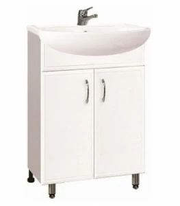 Тумба Венеция Эрика 50 9857 с раков. ERICA ERI50 1 отв. белый (S-UM-ERI50/1/2)