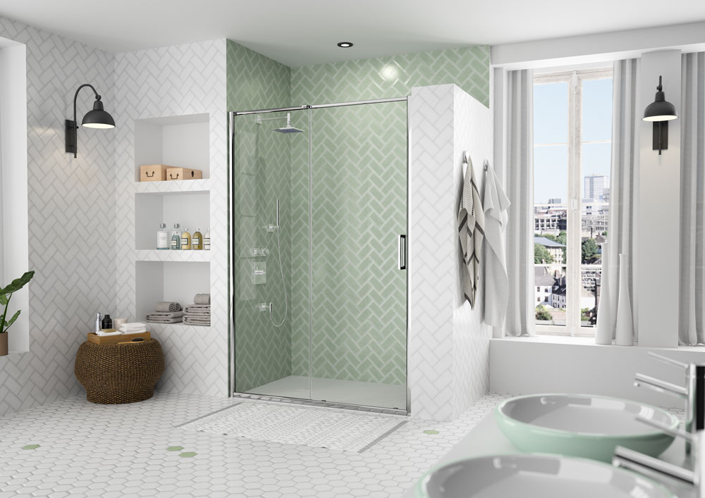 Дверь в нишу AR8SL150REC Merlyn Arysto Хромированный 