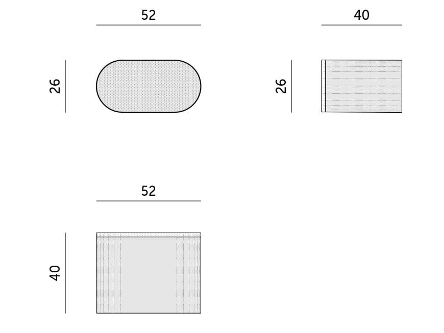 Овальный журнальный столик из МДФ с столешницей из переработанного полистирола Punto Zero штопка ARCH-00149524 - Вид №5