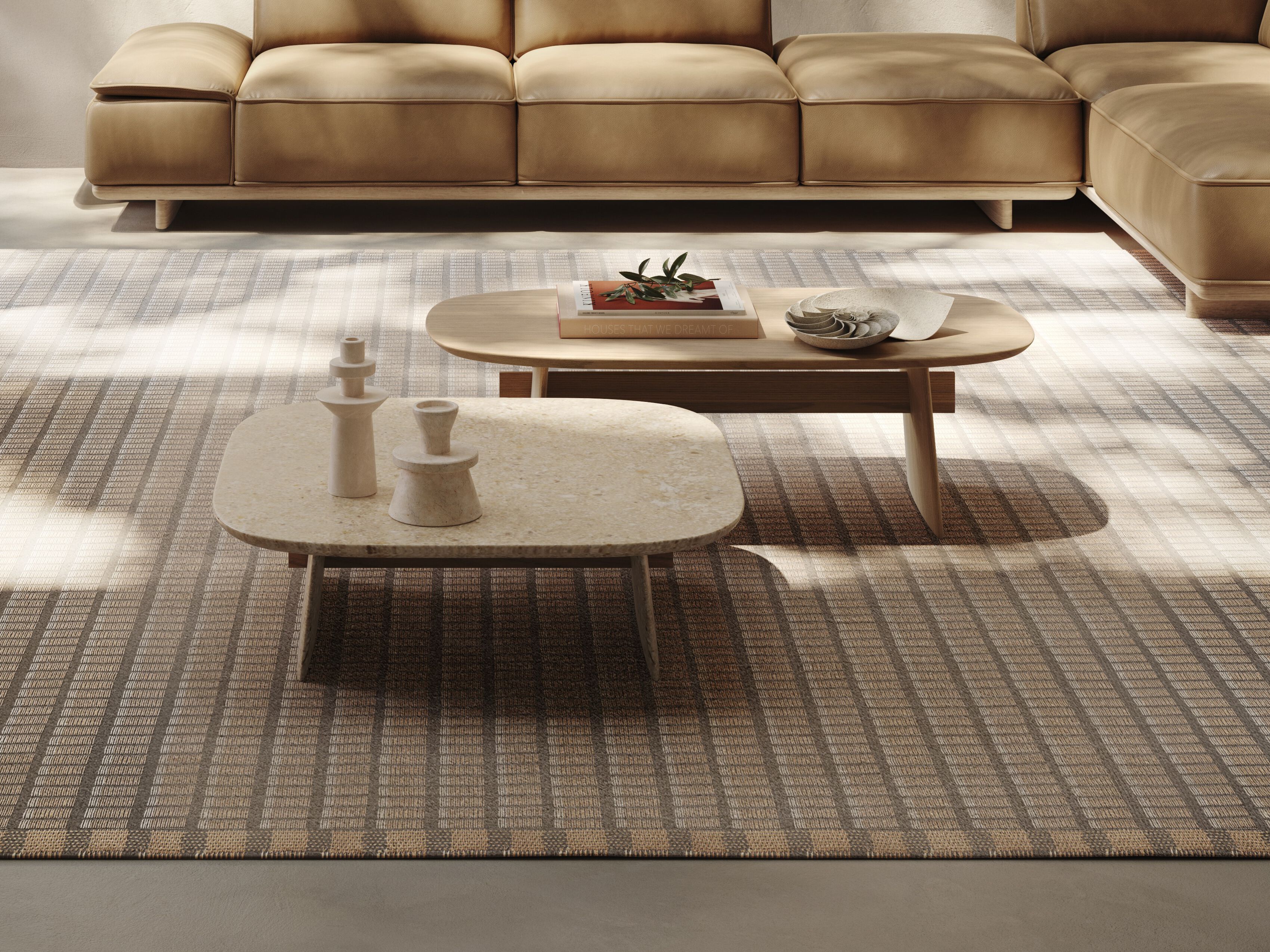 Низкий квадратный журнальный столик из ясеня Natuzzi Italia Adam ARCH-00068768 - Вид №4