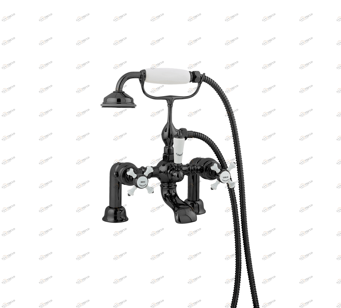 Gentry Home Смеситель для раковины от центра к центру 2 отверстия под смеситель 200 мм Chelsea Темный никель GH102102