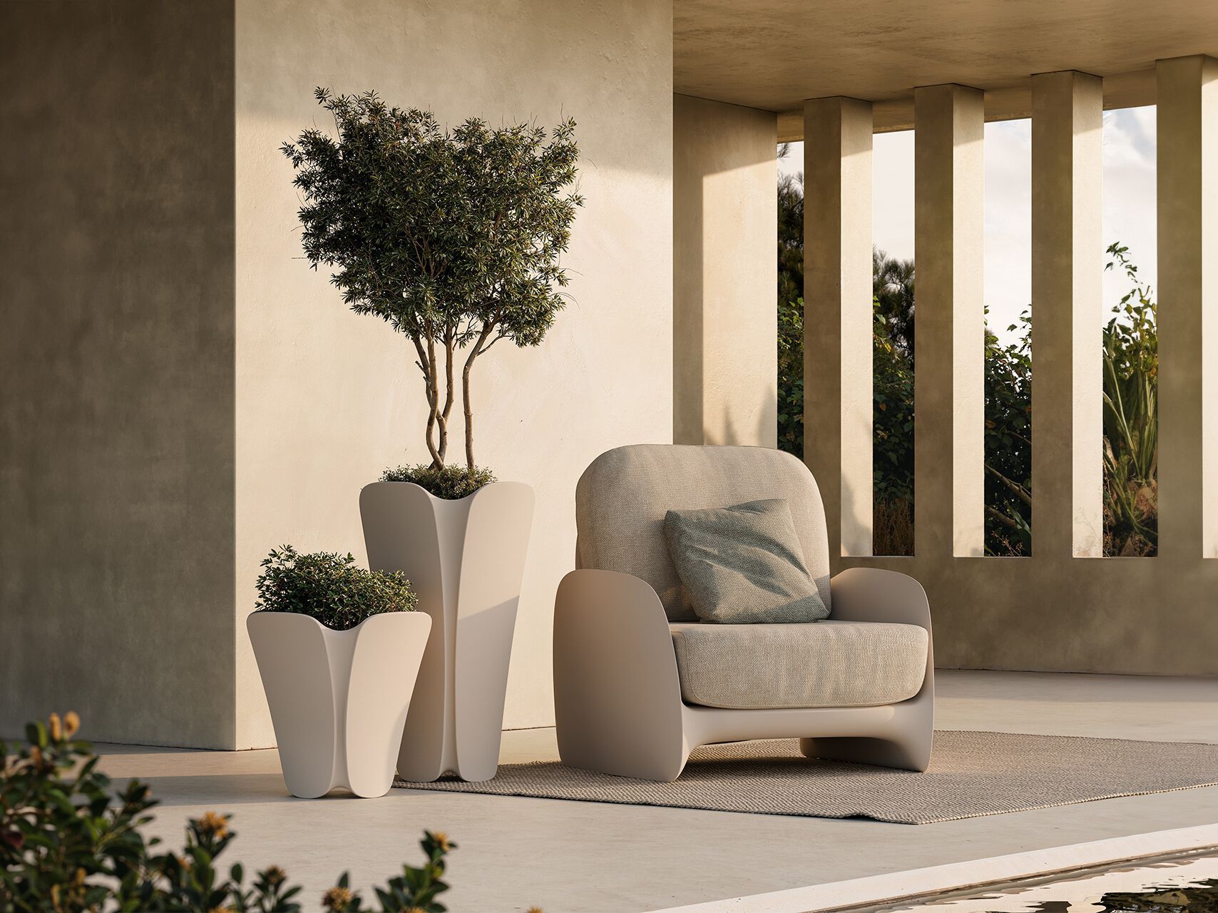 Полиэтиленовое садовое кресло с подлокотниками Vondom Pizzetta ARCH-00106191 - Вид №3