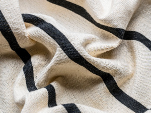 Льняная и хлопковая полосатая ткань
