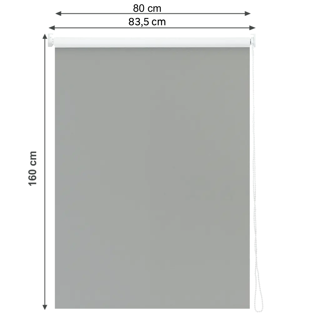 Штора рулонная блэкаут Inspire Santos 80x160 см серая Granit 3 82692248 STLM-2033792 - Вид №1