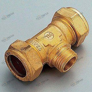 Тройник НР 22 x 3/4" x 22 обжим TIEMME 1100067