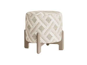 Круглый пуф из ткани