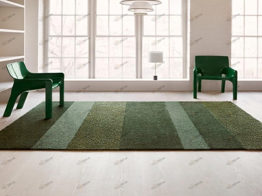 Kasthall Полосатый коврик из шерсти и льна Grönska 15300300 