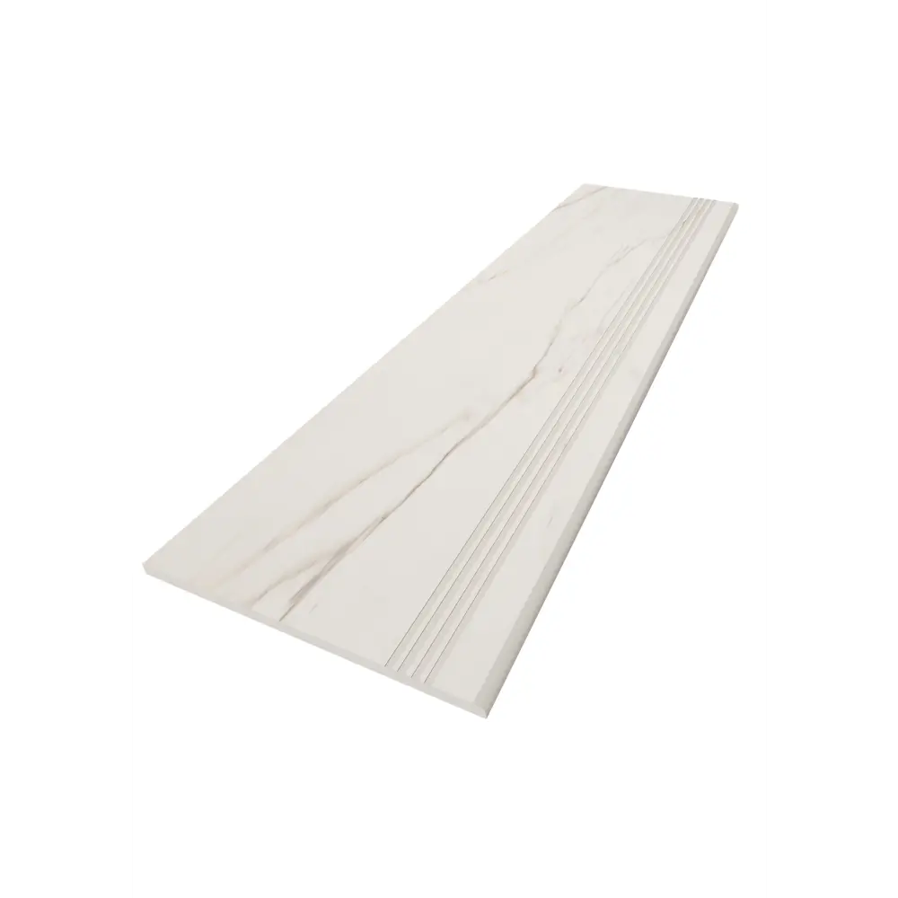 ESTIMA Ступень MO102 мраморная белая 30x120 см с противоскользящим покрытием 89402128 STLM-1575059 - Вид №2