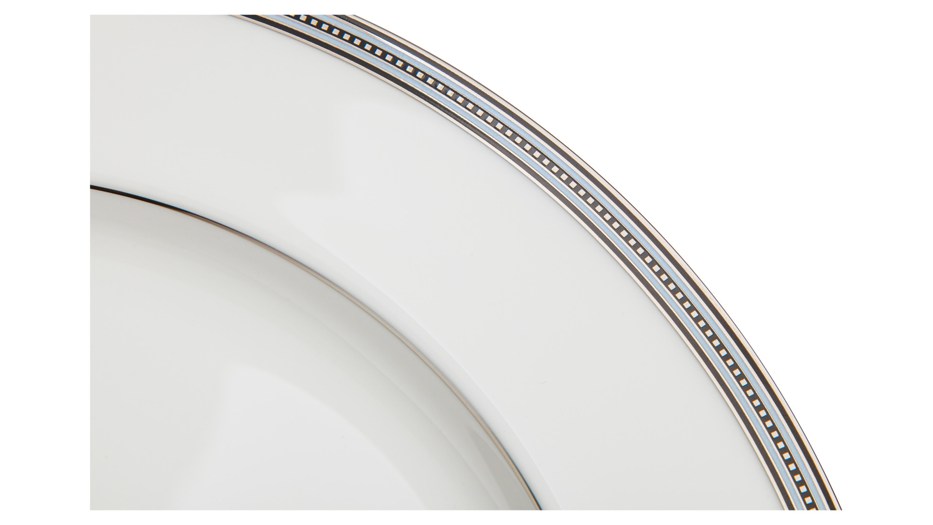 10646030 Noritake Тарелка суповая Noritake "Богарт платиновый" 24,7см Фарфор костяной  - Вид №1