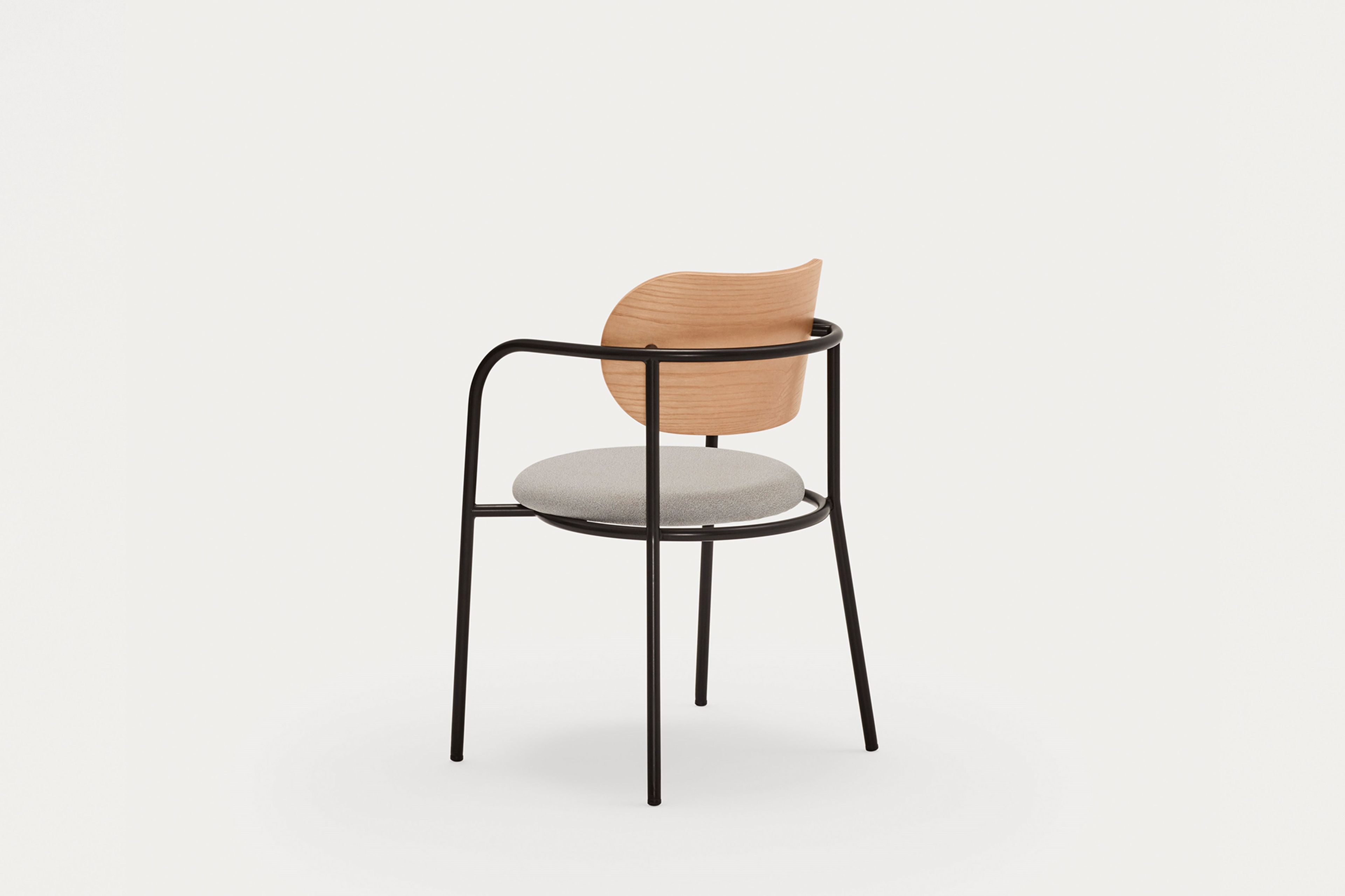 Металлический стул с мягким сиденьем TEULAT Eclipse ARCH-00024919 - Вид №1