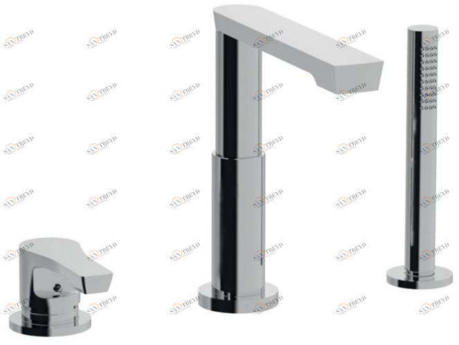 Rubinetteria Giulini Смеситель для ванны на 3 отверстия с ручным душем Ego F5765bd