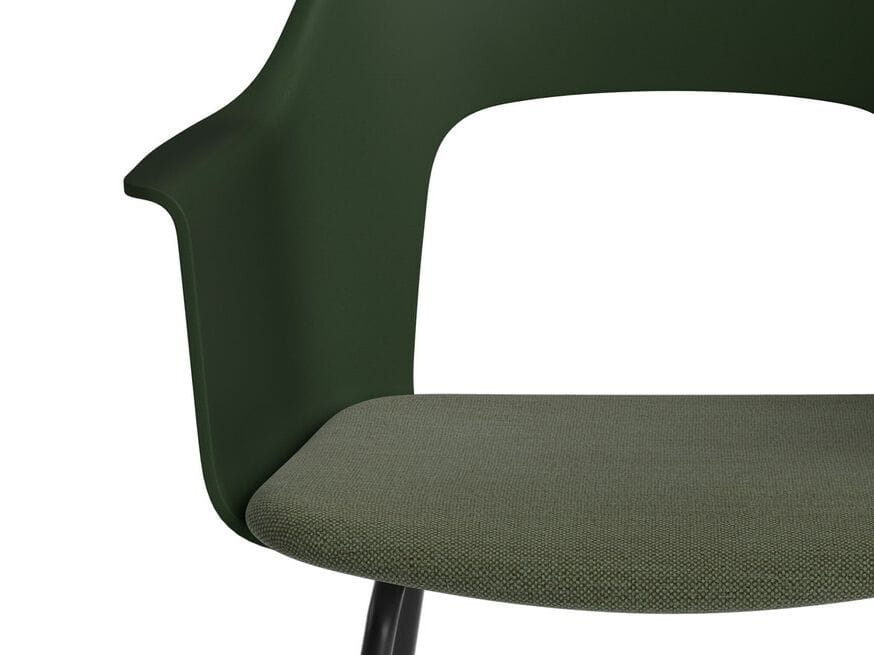 Стул из полипропилена с мягким сиденьем с подлокотниками Hay макет ARCH-00119434 - Вид №1