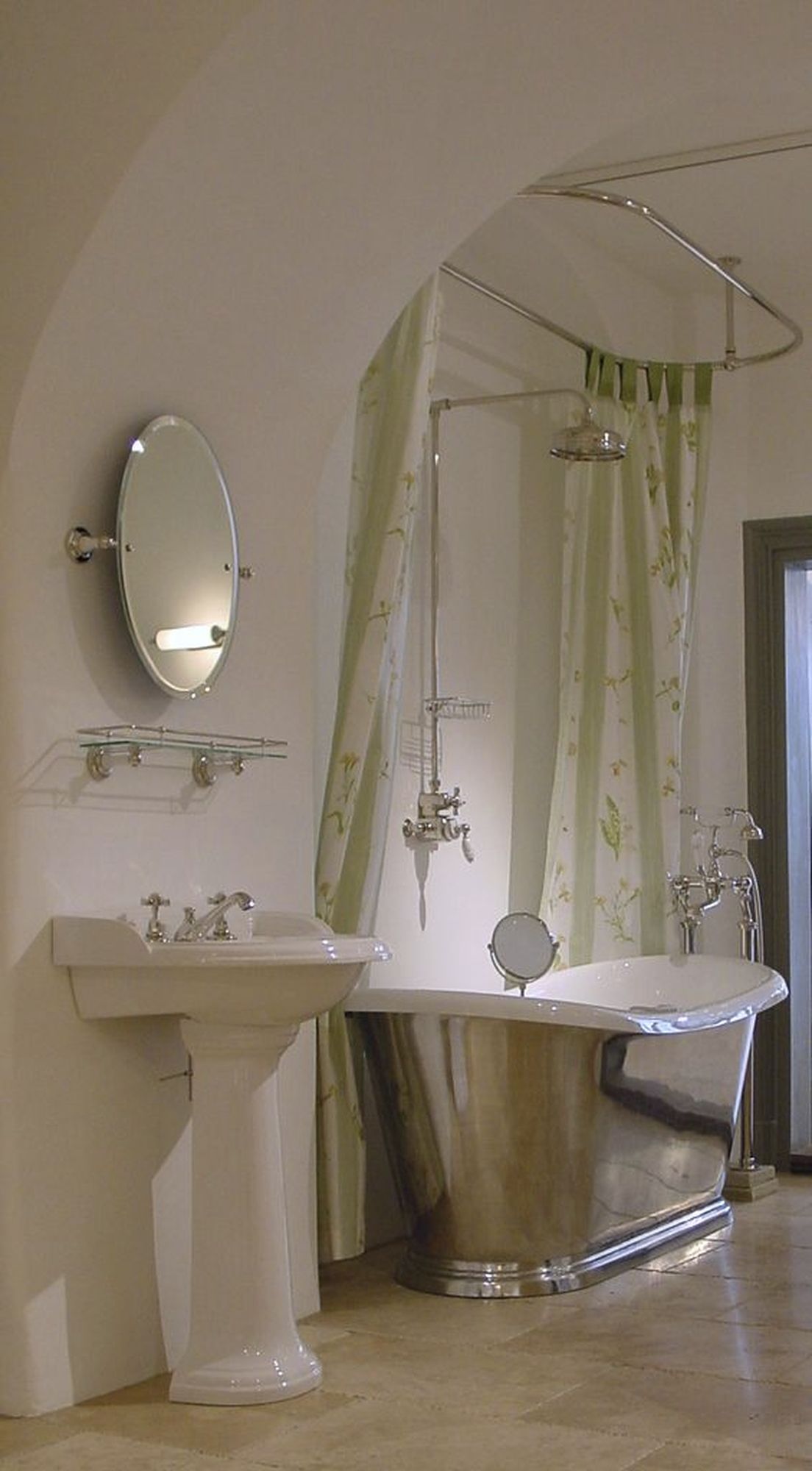 Traditional bathrooms Карниз для штор OVAL винтажный Scr1.1.nk  - Вид №1