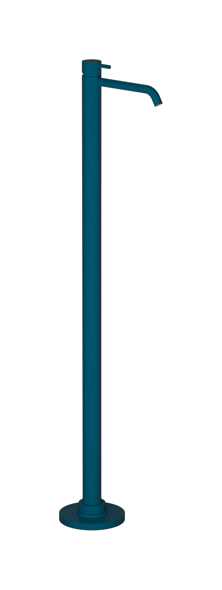 Высокий смеситель для напольной раковины в комплекте с донным клапаном. WE ARE IB co299bl Blue Garda Colore