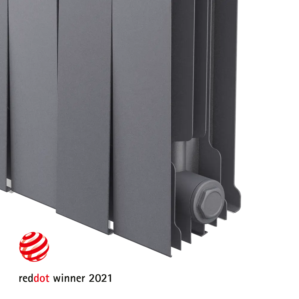 81979208 Радиатор секционный Royal Thermo Pianoforte 500/100 8 секций боковое подключение биметалл серый STLM-0016435 - Вид №3