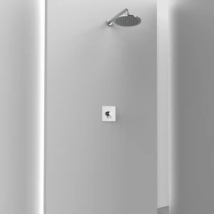 Graffio Полноценный круглый душевой уголок. <br /> Кронштейн, лейка, встроенный смеситель. AM010 M