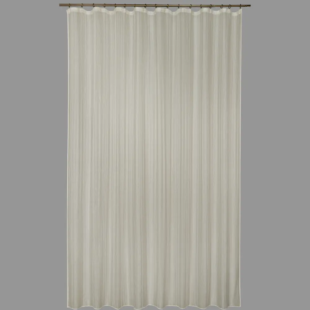 Тюль на ленте «Полоса» 250x280 см полиэстер полоски цвет бежевый GARDEN STLM-2094575 - Вид №1