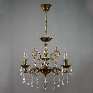 Подвесная люстра Ambiente Leon 2128/3 PB Tear Drop AMBIENTE ДИЗАЙНЕРСКИЕ, LEON 00-3886959 Бронза;прозрачный