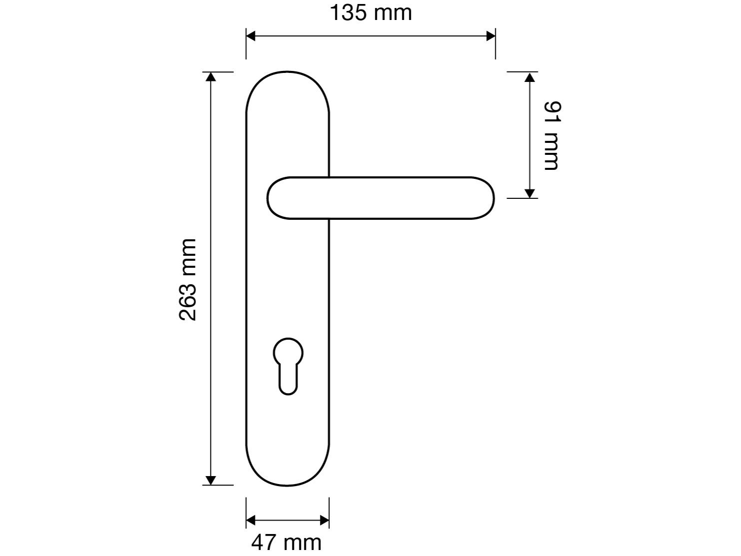 Латунная ручка на пластине LINEA CALI' Heidi ARCH-00146644 - Вид №2