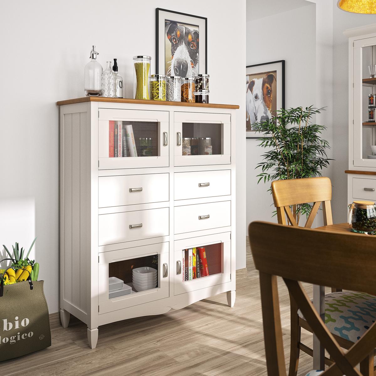 090621 Сервант стеклянные дверцы Grupo Seys Amberes Santreyd 