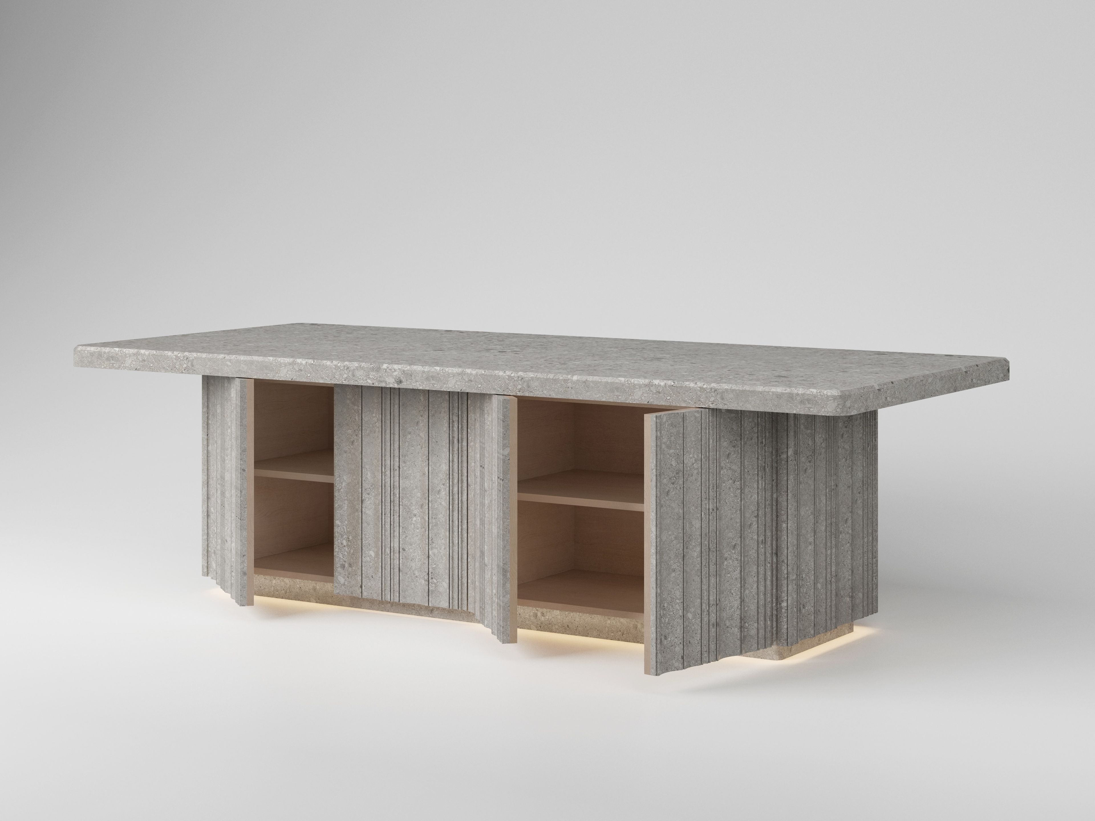 Прямоугольный стол из травертина Davani Purity ARCH-00042778 - Вид №2