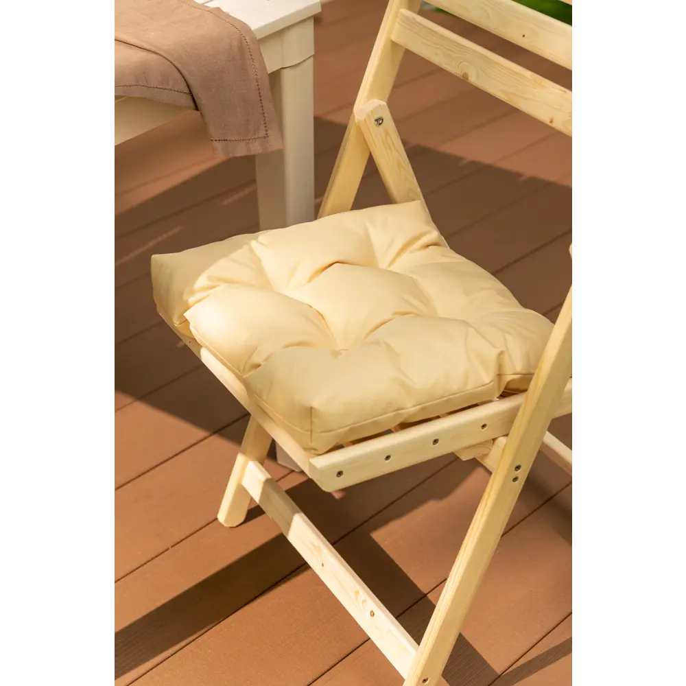 ТУБА-ДУБА Подушка для стула Дачные Посиделки 40х40 см кремовая 84707757 STLM-0053908 - Вид №3