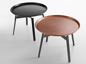 B&B Italia Круглый стол из листового металла с подносом Husk Ht62