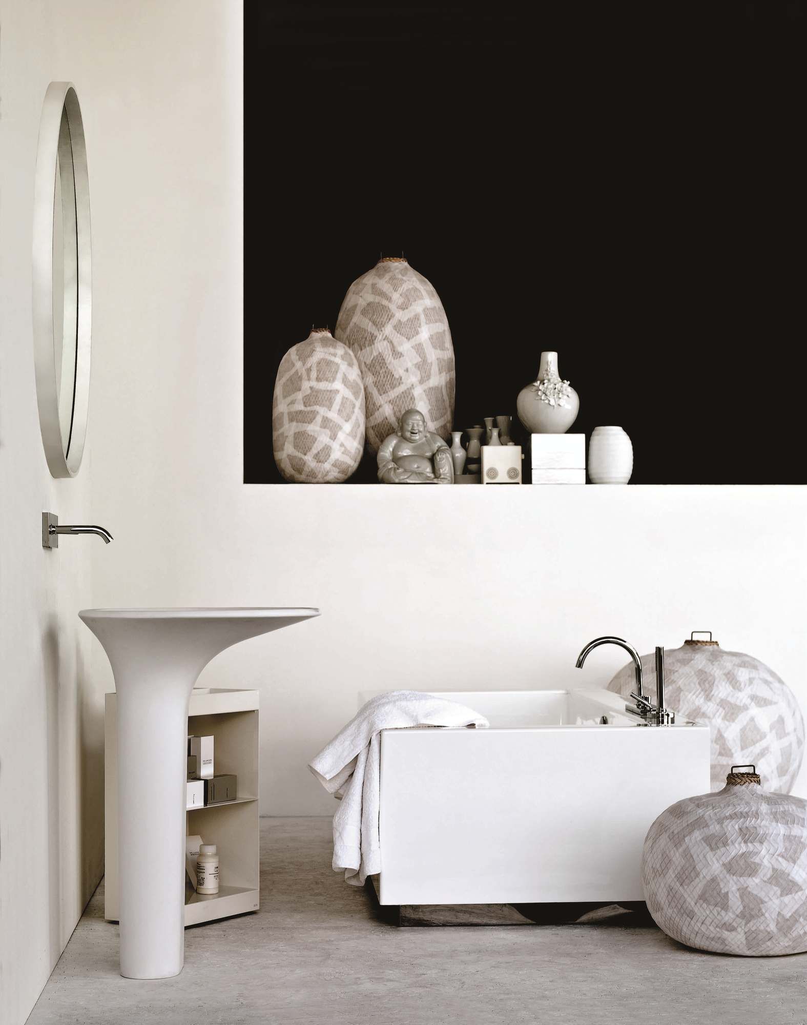 Круглая отдельно стоящая раковина из Cristalplant® Zucchetti ARCH-00107923 - Вид №12