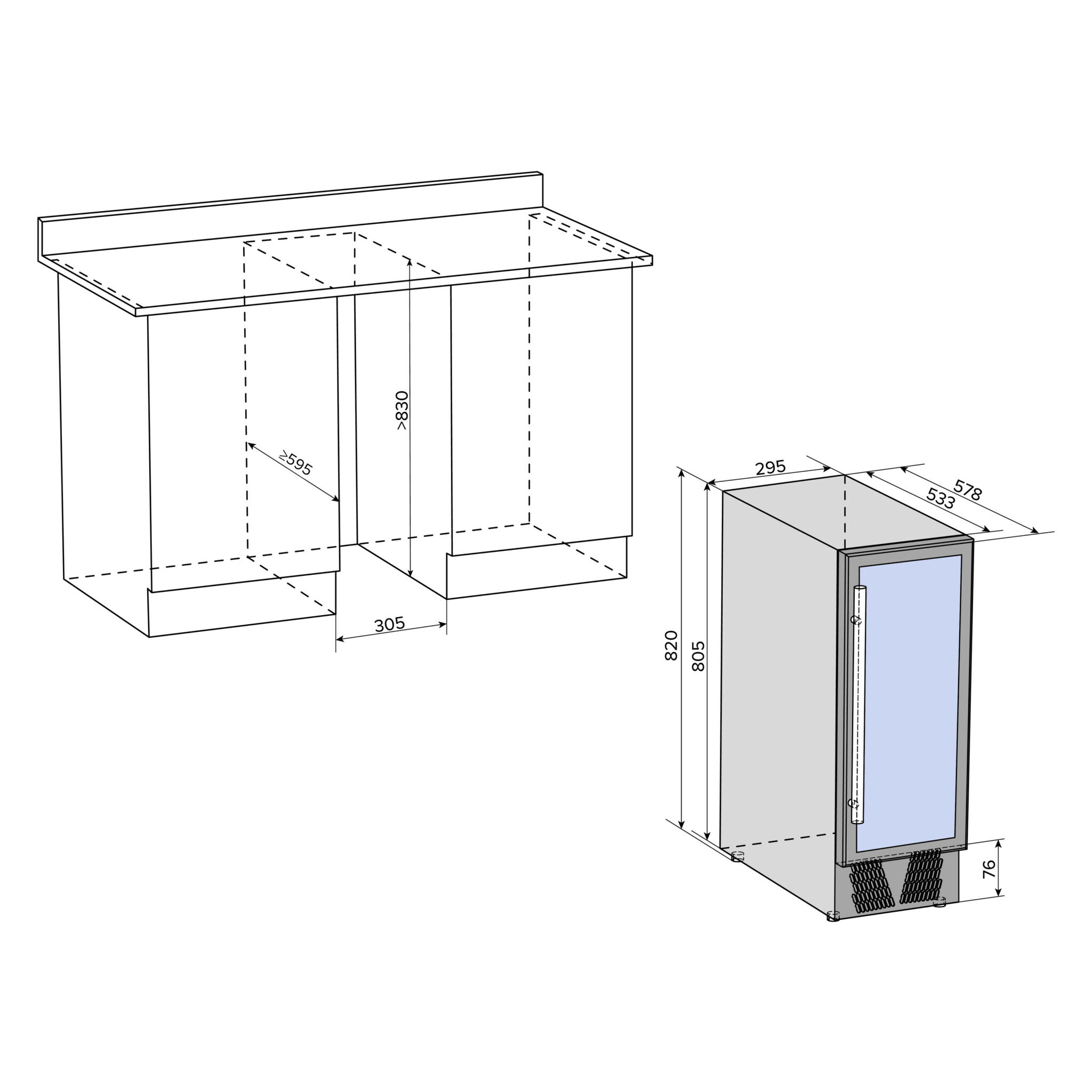 9951671 Встраиваемый винный шкаф Libhof CX-19 черный STDN-0144290 - Вид №11