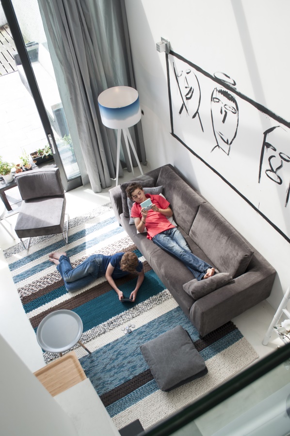 Кресло Lounge Ridge Rib серое Zuiver 3100009 - Вид №2