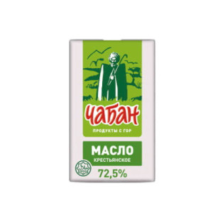Масло Крестьянское Чабан 72,5% 180 г БЗМЖ