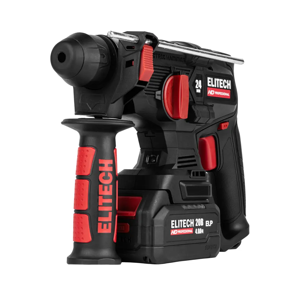 Перфоратор аккумуляторный бесщеточный SDS-plus Elitech HD CRH2024BL, 20 В Li-Ion 4 Ач, 2.5 Дж STLM-2108787 - Вид №8