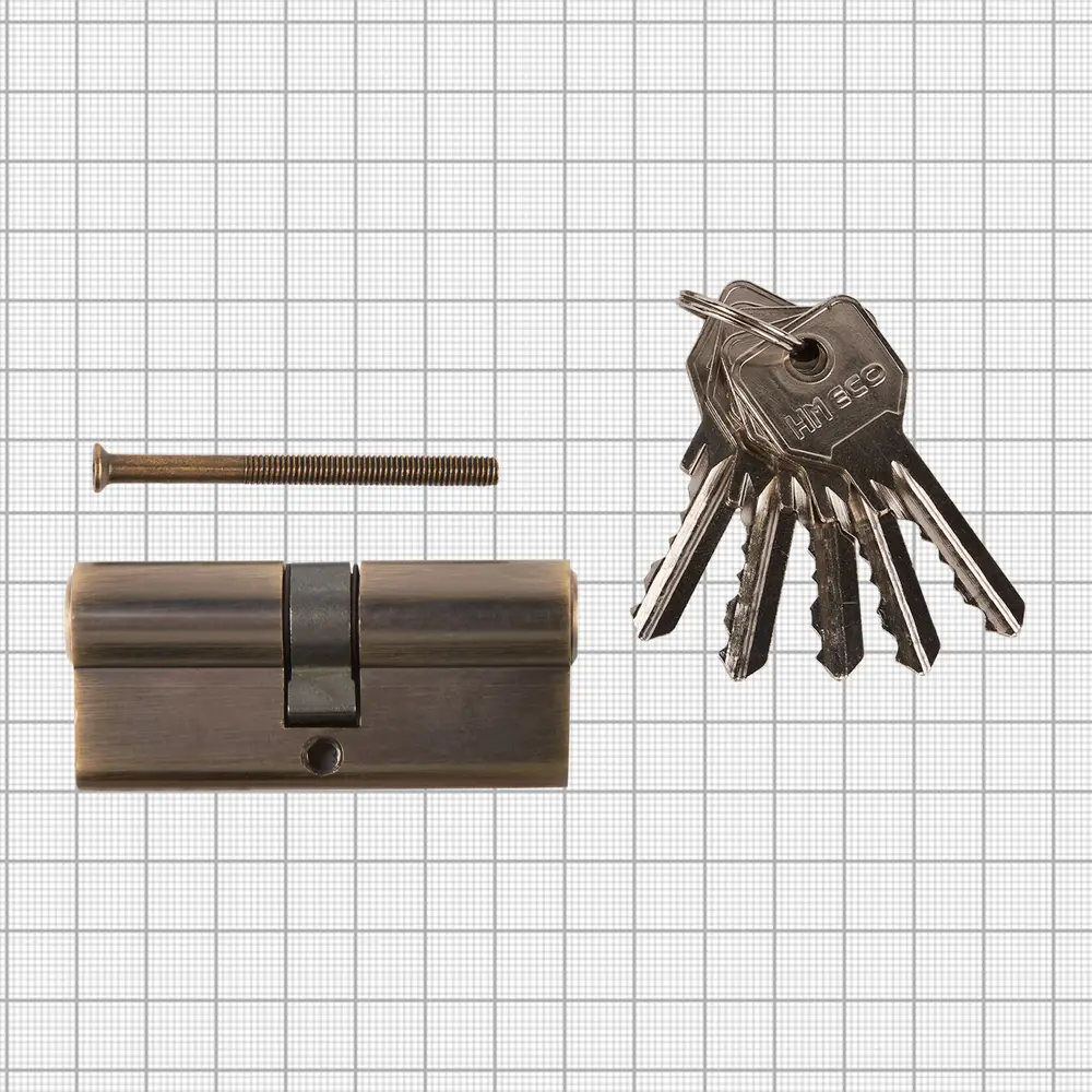 Цилиндр дверной НОРА-М Есо-std Z бронза с комплектом ключей 83684396 ECO Z STLM-0043448 - Вид №3