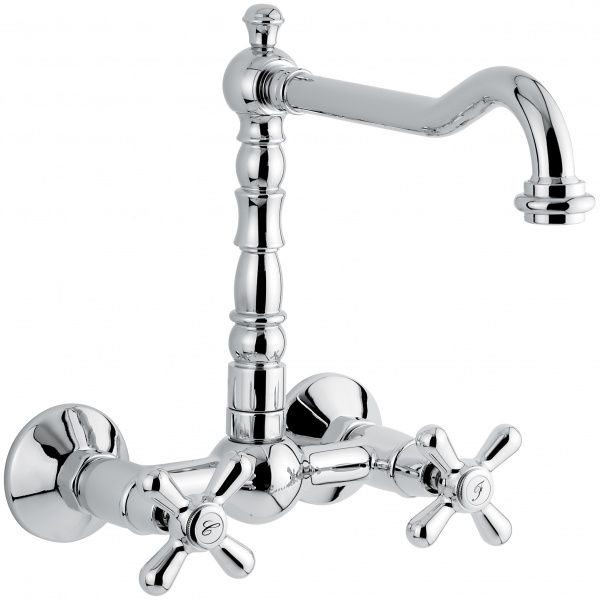 12645OR Настенный смеситель Deco Old для кухни, цвет золото EMMEVI Decò old