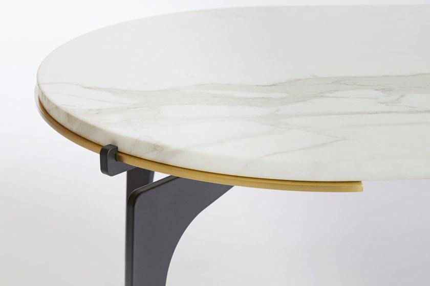GABRIEL SCOTT Овальный мраморный журнальный столик для гостиной Prong sun-id-1406192 - Вид №11
