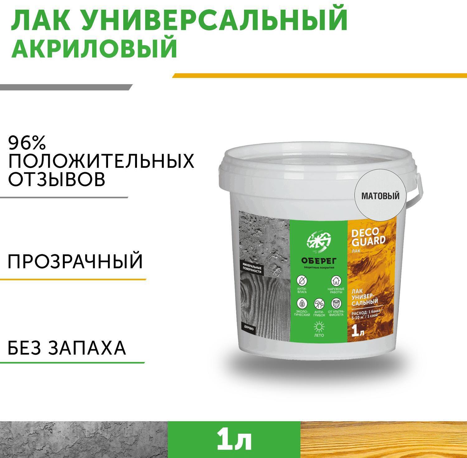 90414473 Лак для камня акриловый DecoGuard ВД-АК-02-03 матовый 3020102 1 л STLM-0220792 ОБЕРЕГ